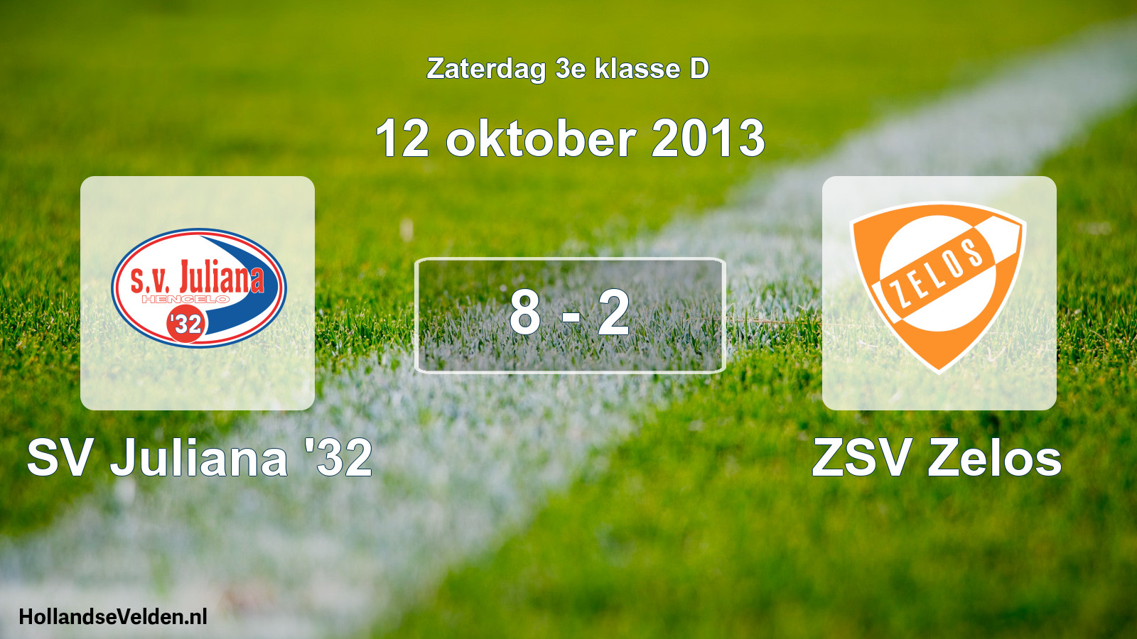 Total number of matches played: SV Juliana '32 - ZSV Zelos 8 - 2 (12 October 2013)