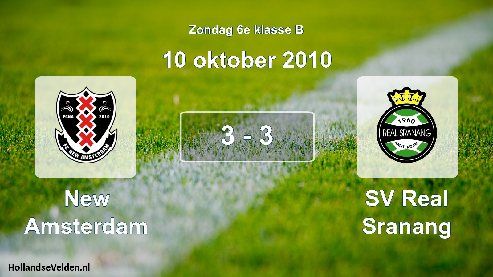 Total number of matches played: New Amsterdam - SV Real Sranang 3 - 3 (10 October 2010)