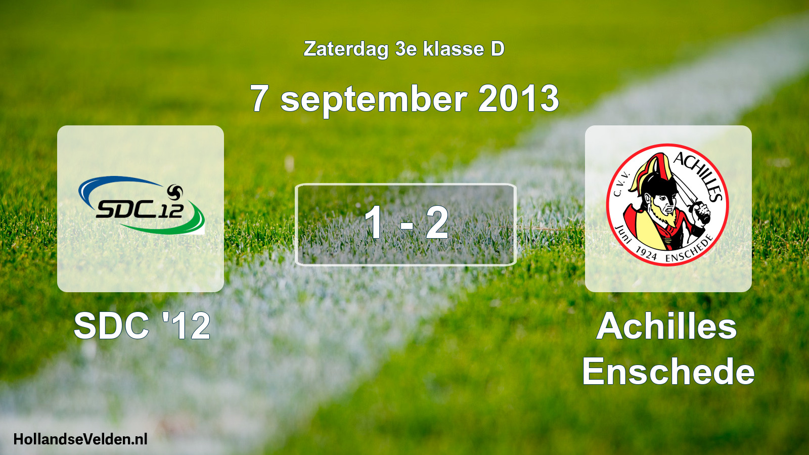 Total number of matches played: SDC '12 - Achilles Enschede 1 - 2 (7 September 2013)