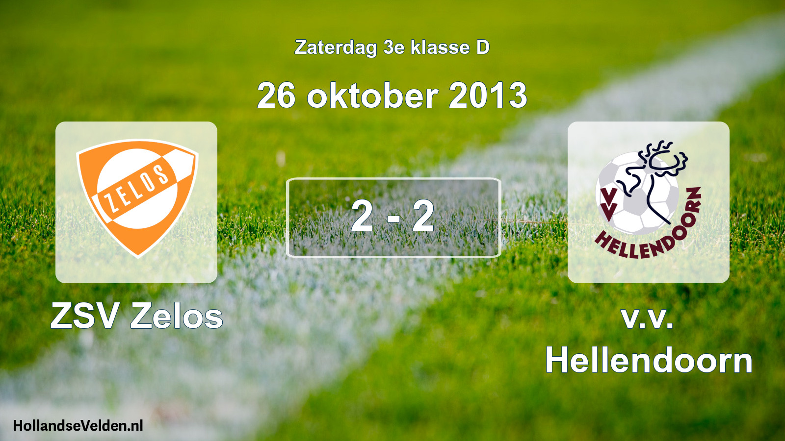 Total number of matches played: ZSV Zelos - v.v. Hellendoorn 2 - 2 (26 October 2013)