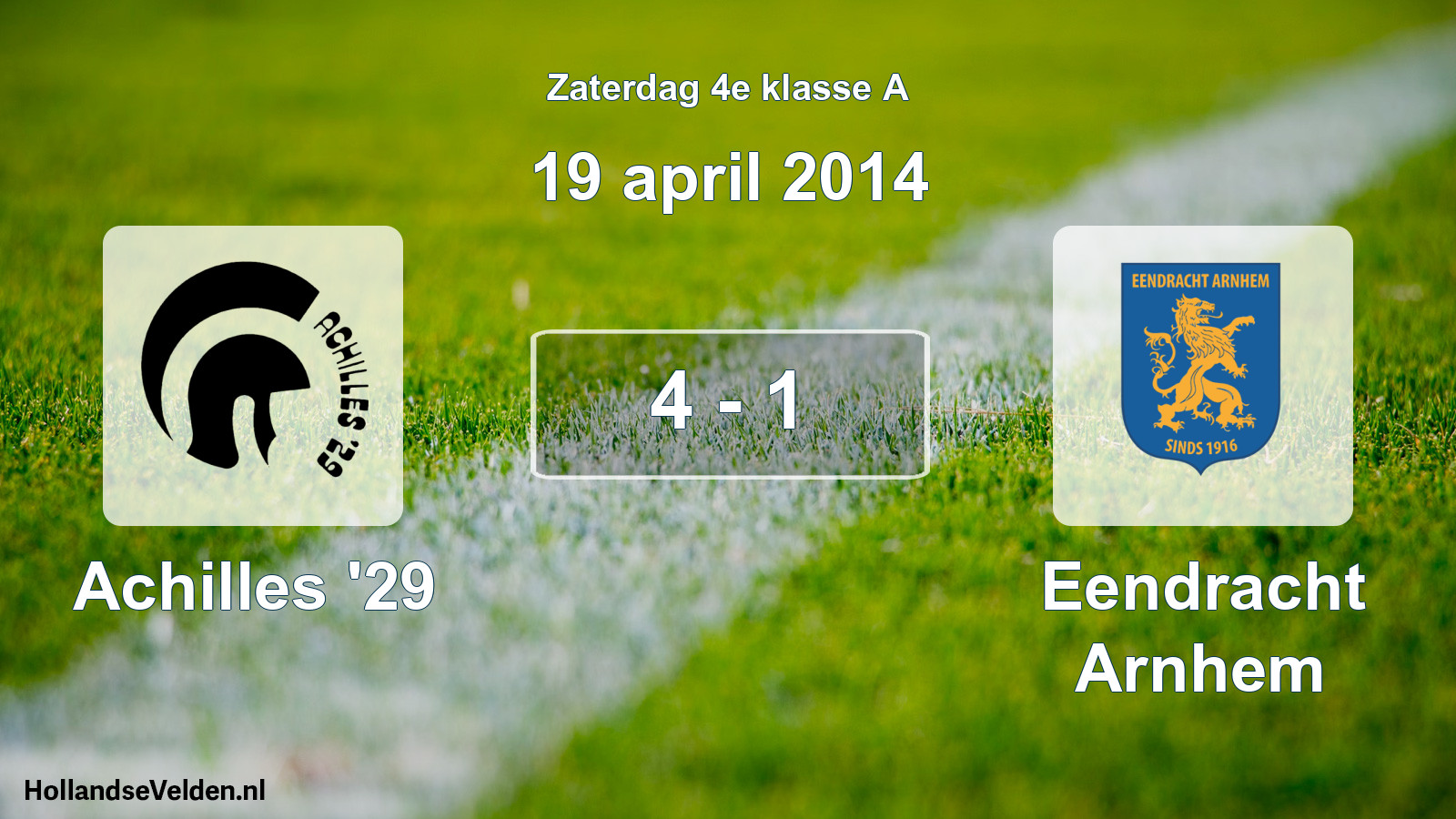 Total number of matches played: Achilles '29 - Eendracht Arnhem 4 - 1 (19 April 2014)