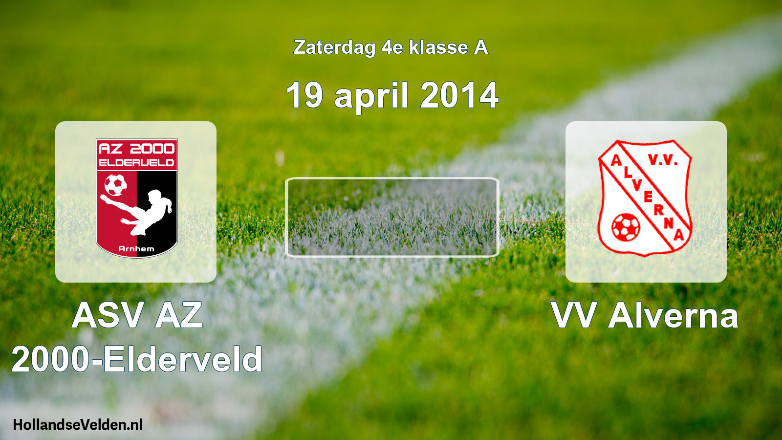 Scheduled Match: ASV AZ 2000-Elderveld - VV Alverna (19 April 2014)