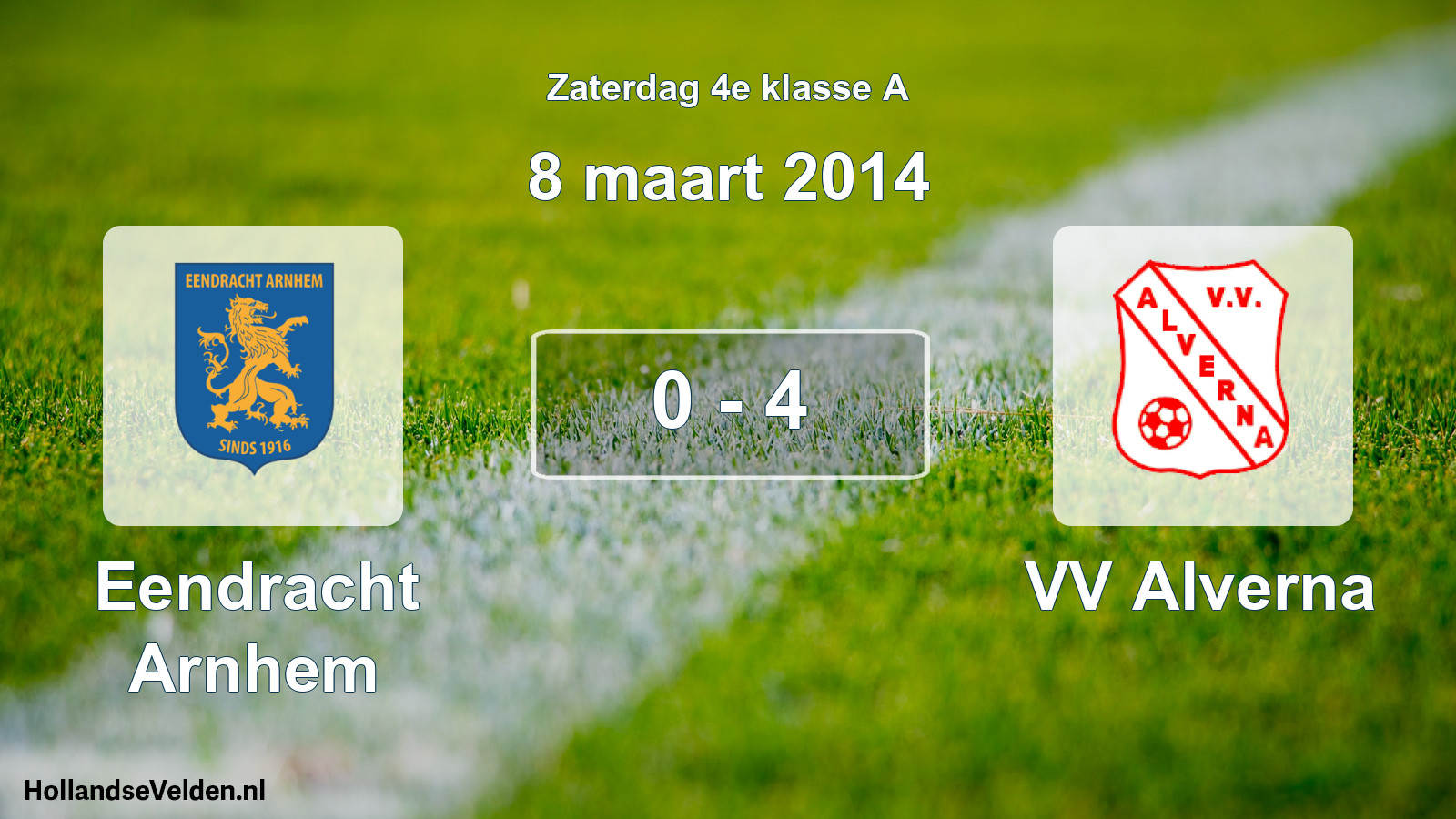 Total number of matches played: Eendracht Arnhem - VV Alverna 0 - 4 (8 March 2014)