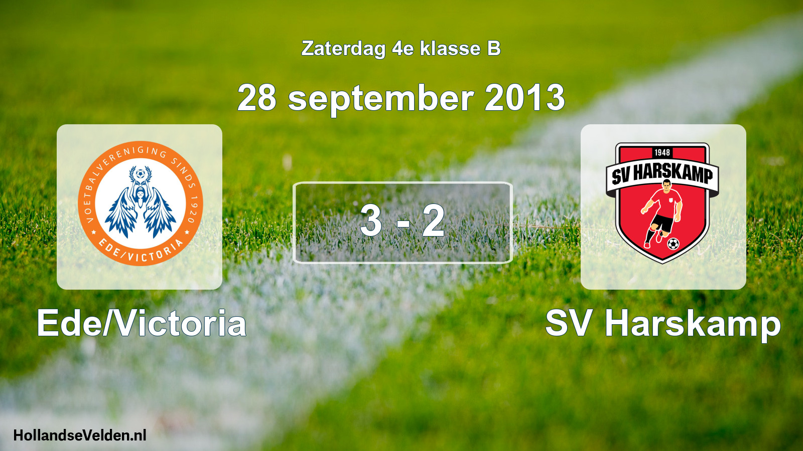 Total number of matches played: Ede/Victoria - SV Harskamp 3 - 2 (28 September 2013)