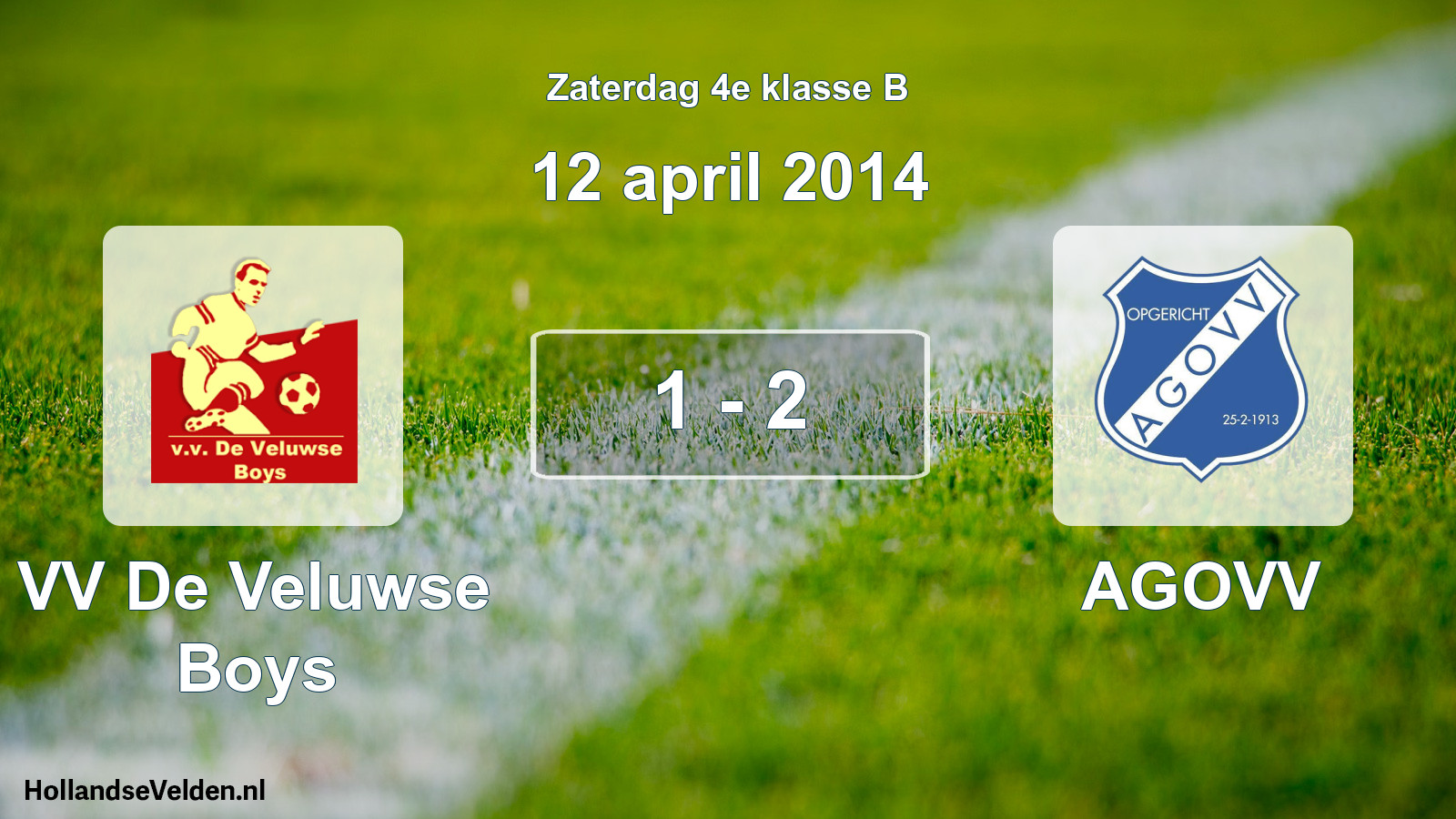 Total number of matches played: VV De Veluwse Boys - AGOVV 1 - 2 (12 April 2014)