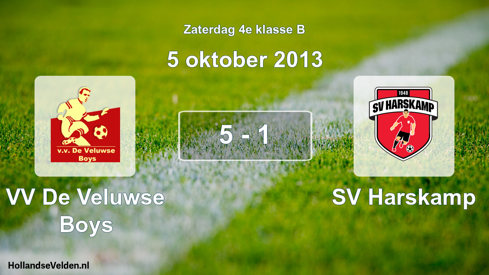 Total number of matches played: VV De Veluwse Boys - SV Harskamp 5 - 1 (5 October 2013)