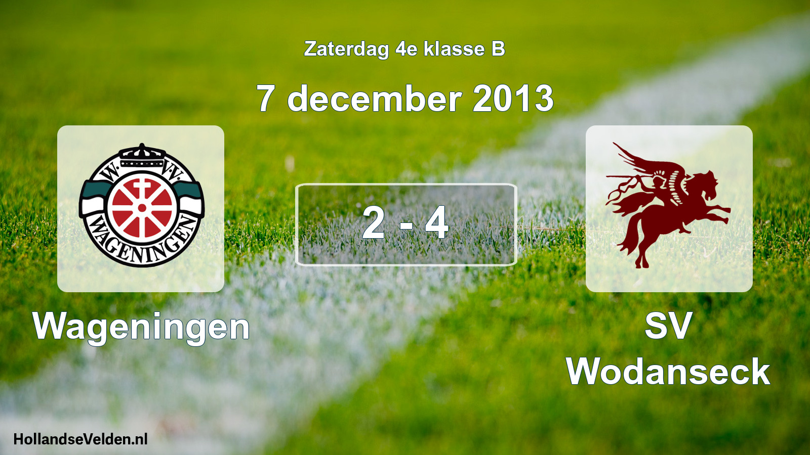 Total number of matches played: Wageningen - SV Wodanseck 2 - 4 (7 December 2013)
