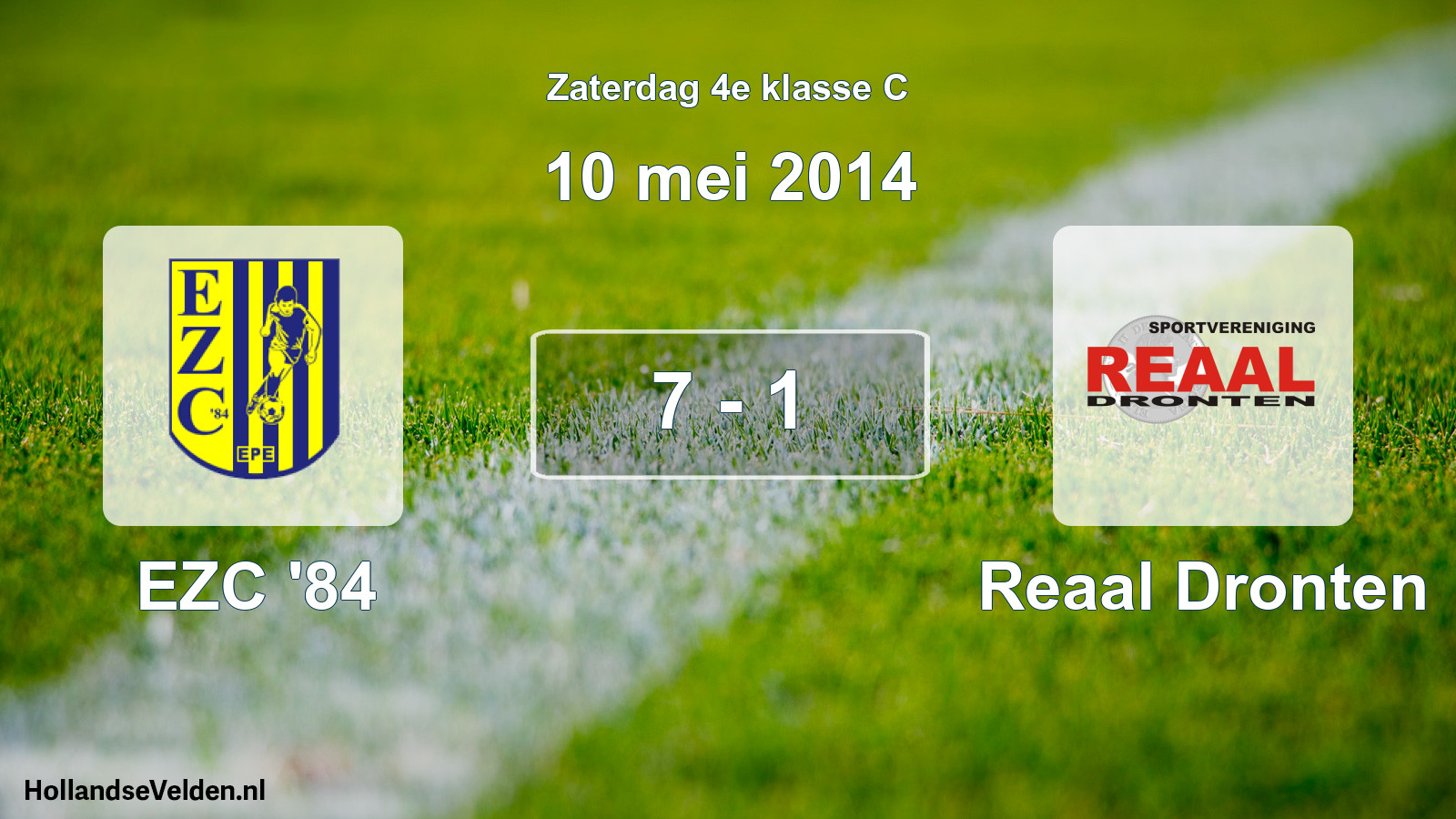 Total number of matches played: EZC '84 - Reaal Dronten 7 - 1 (10 May 2014)