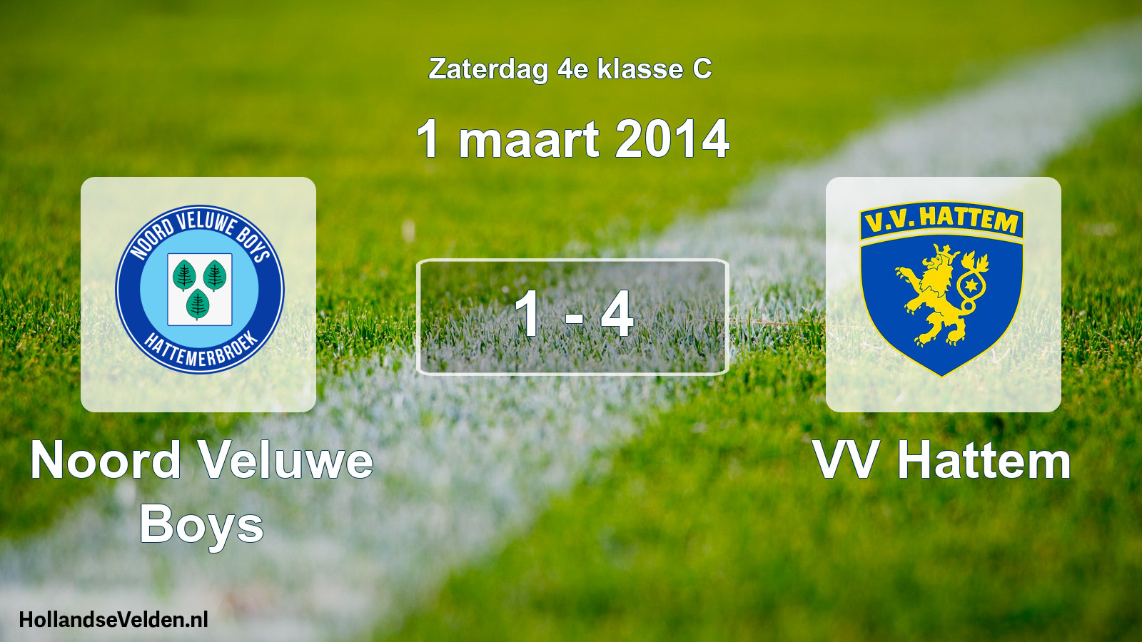 Total number of matches played: Noord Veluwe Boys - VV Hattem 1 - 4 (1 March 2014)