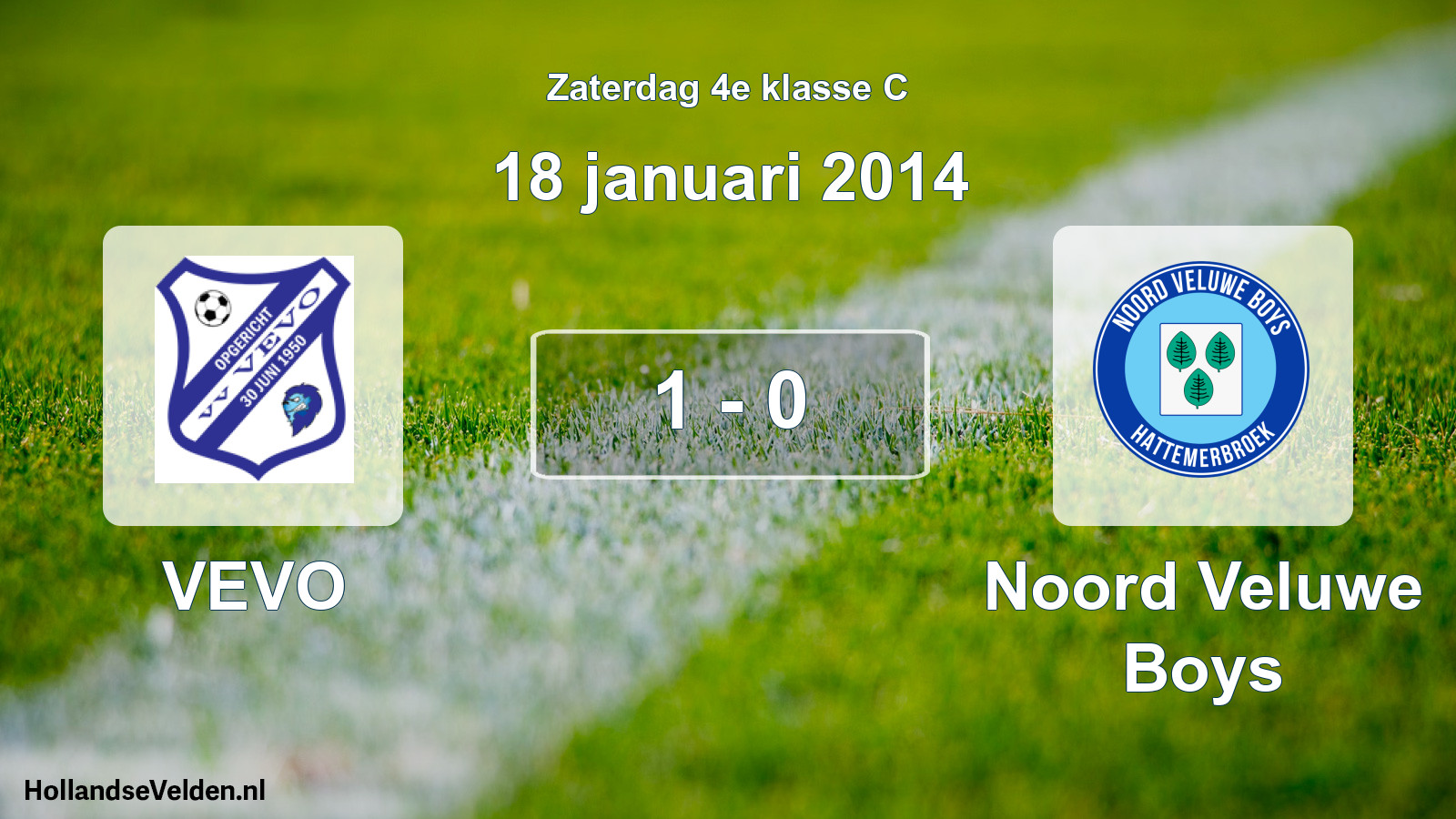 Total number of matches played: VEVO - Noord Veluwe Boys 1 - 0 (18 January 2014)