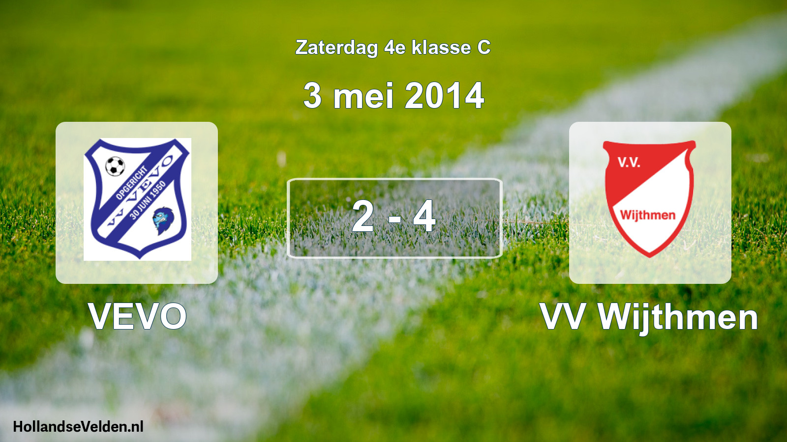 Total number of matches played: VEVO - VV Wijthmen 2 - 4 (3 May 2014)