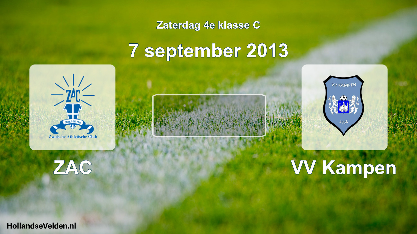 Scheduled Match: ZAC - VV Kampen (7 September 2013)