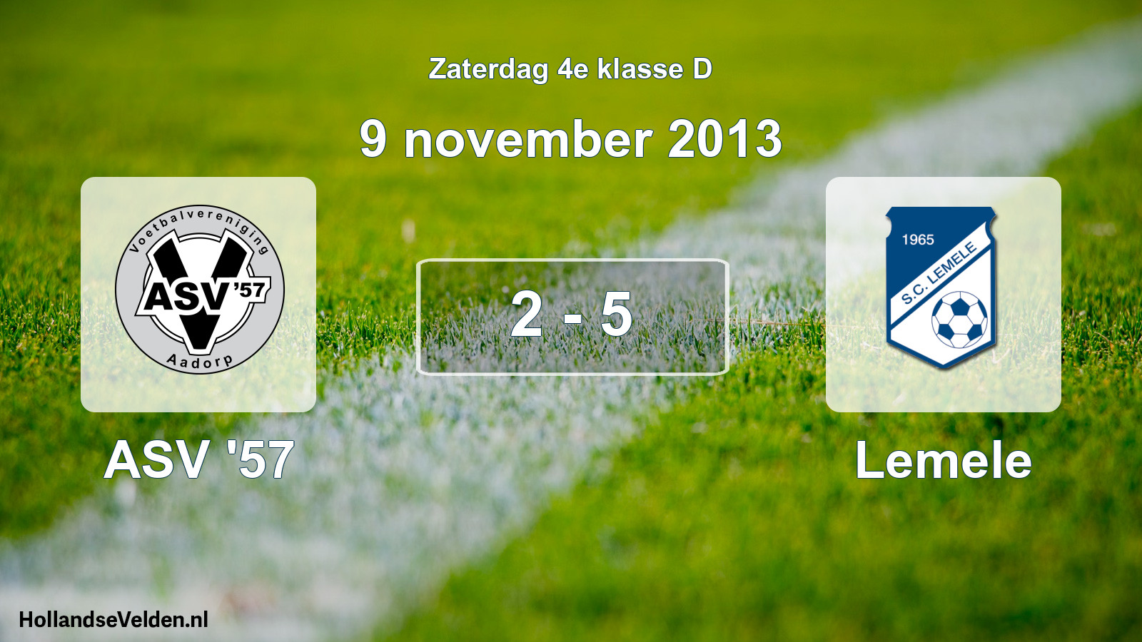 Total number of matches played: ASV '57 - Lemele 2 - 5 (9 November 2013)