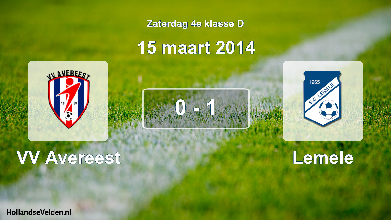 Total number of matches played: VV Avereest - Lemele 0 - 1 (15 March 2014)