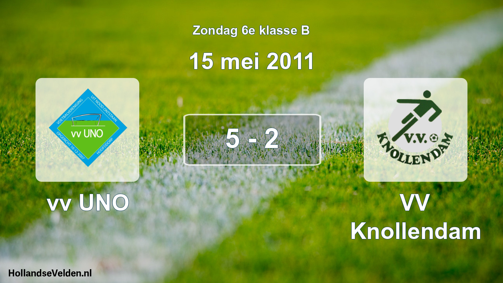 Total number of matches played: vv UNO - VV Knollendam 5 - 2 (15 May 2011)