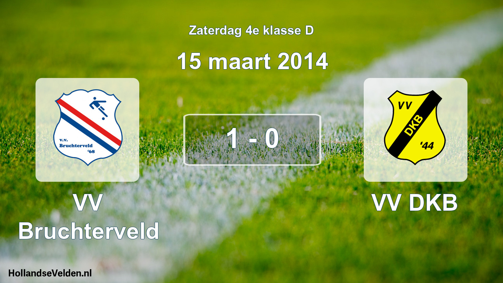 Total number of matches played: VV Bruchterveld - VV DKB 1 - 0 (15 March 2014)