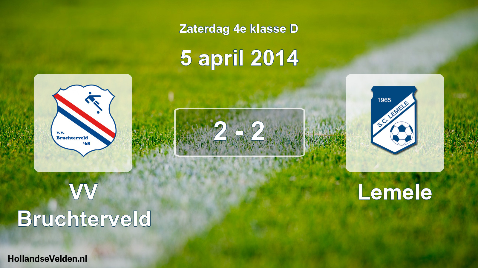 Total number of matches played: VV Bruchterveld - Lemele 2 - 2 (5 April 2014)