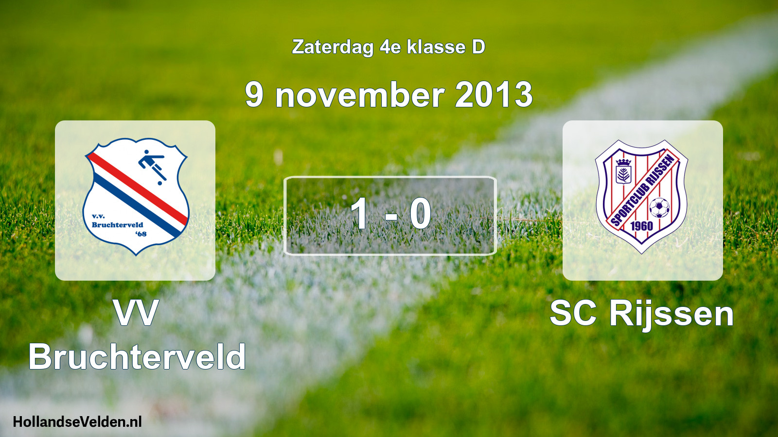 Total number of matches played: VV Bruchterveld - SC Rijssen 1 - 0 (9 November 2013)