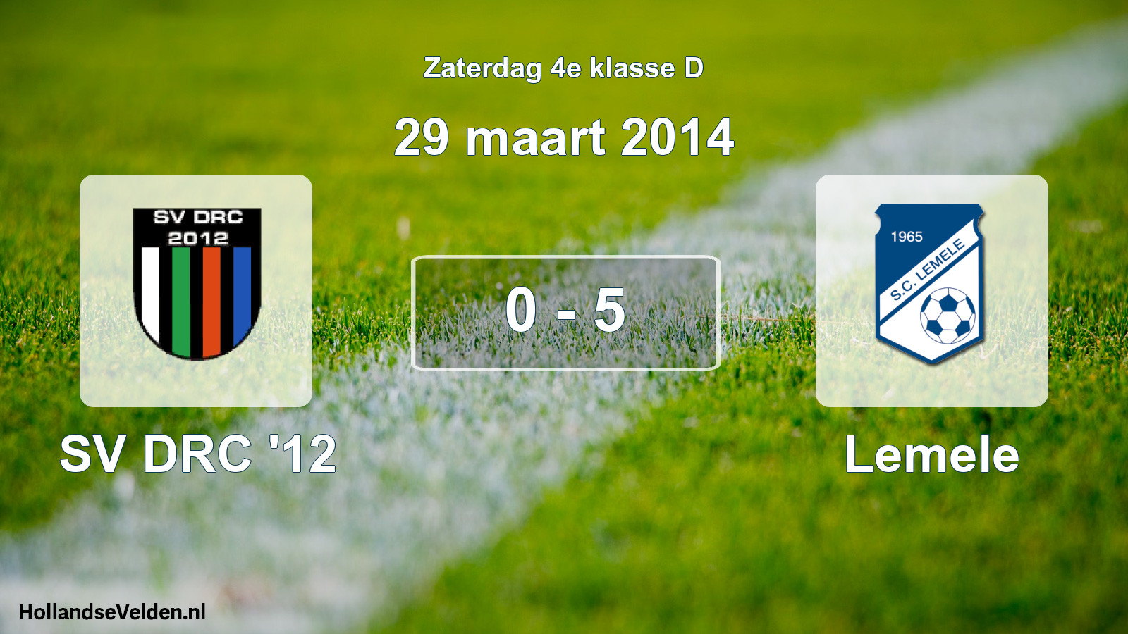 Total number of matches played: SV DRC '12 - Lemele 0 - 5 (29 March 2014)