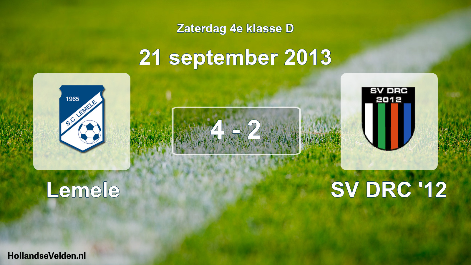 Total number of matches played: Lemele - SV DRC '12 4 - 2 (21 September 2013)