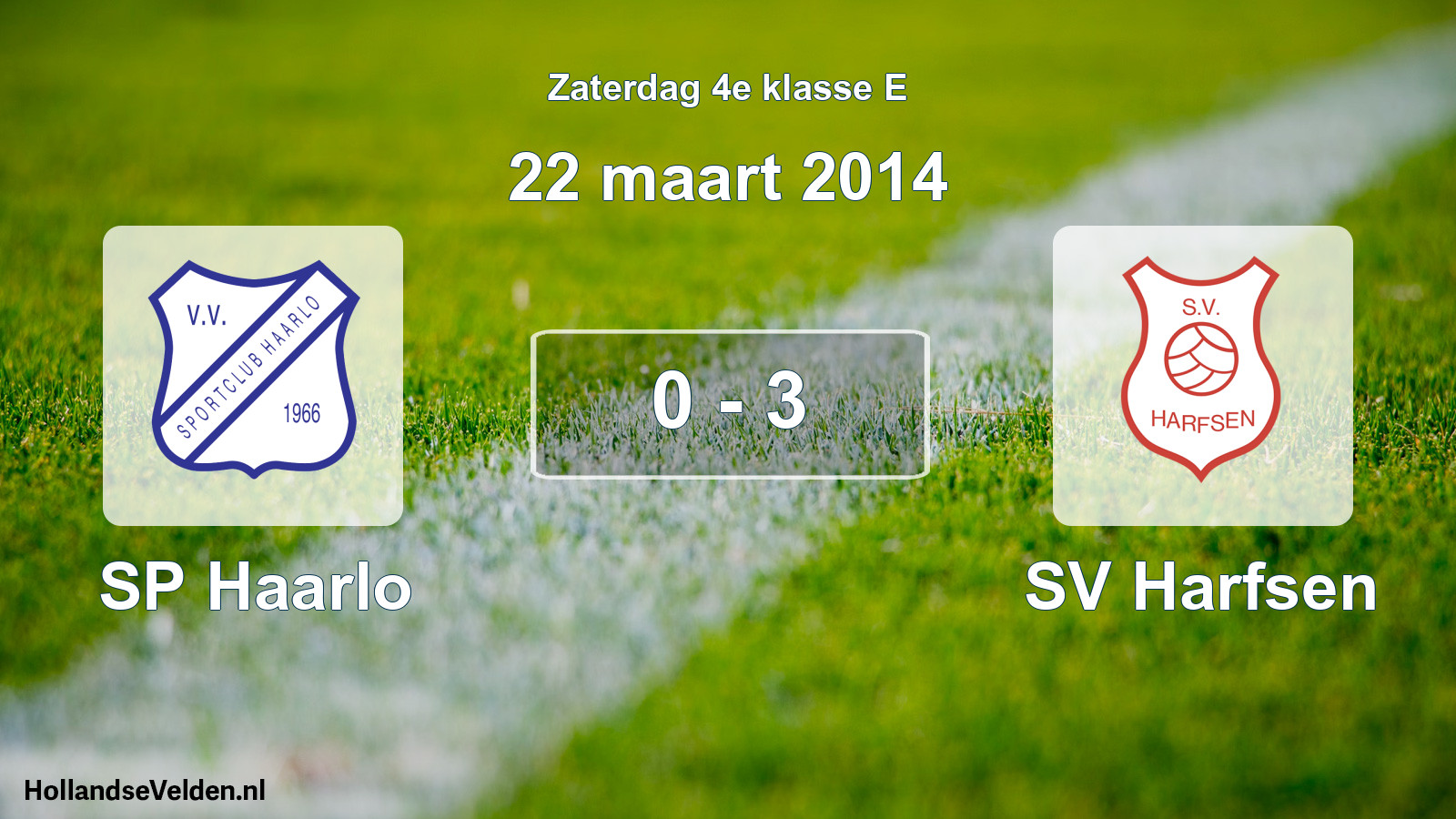 Total number of matches played: SP Haarlo - SV Harfsen 0 - 3 (22 March 2014)