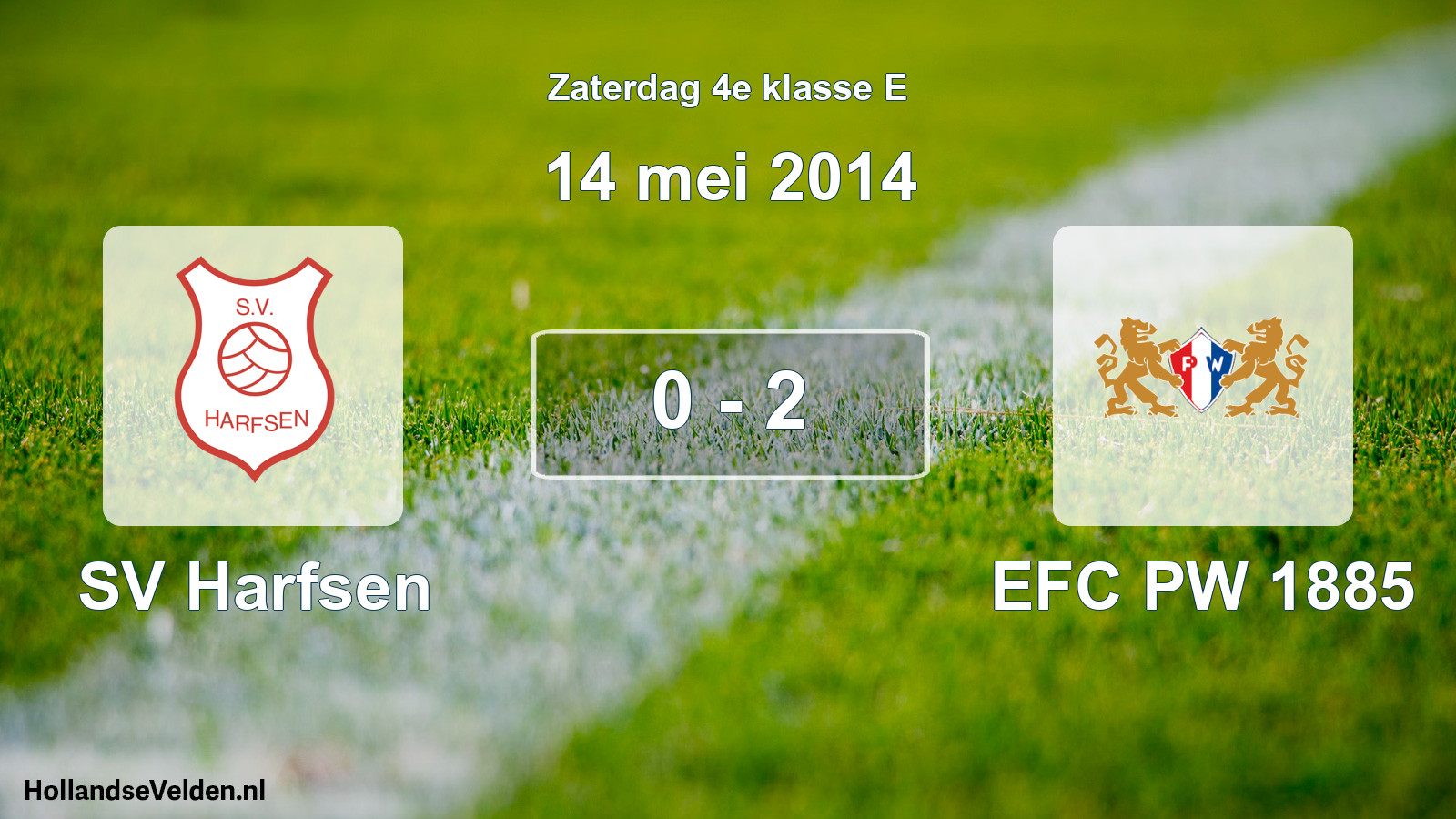 Total number of matches played: SV Harfsen - PW 1885 0 - 2 (14 May 2014)
