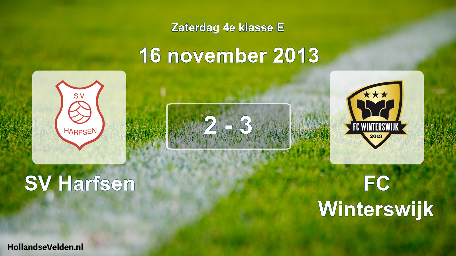 Total number of matches played: SV Harfsen - FC Winterswijk 2 - 3 (16 November 2013)