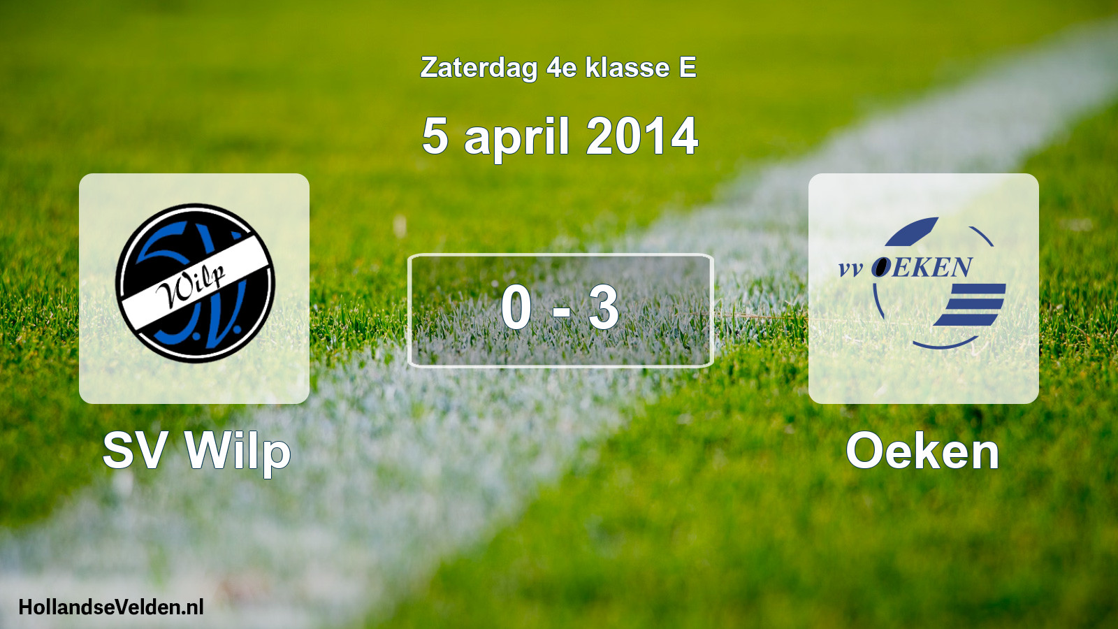 Total number of matches played: SV Wilp - Oeken 0 - 3 (5 April 2014)