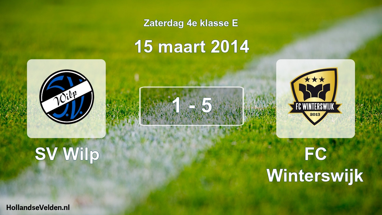 Total number of matches played: SV Wilp - FC Winterswijk 1 - 5 (15 March 2014)