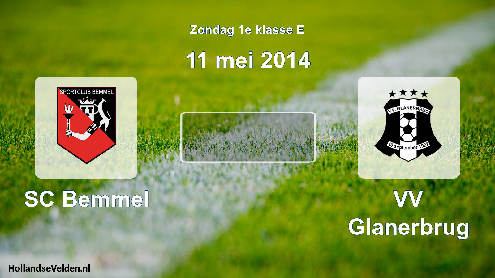 Scheduled Match: SC Bemmel - VV Glanerbrug (11 May 2014)
