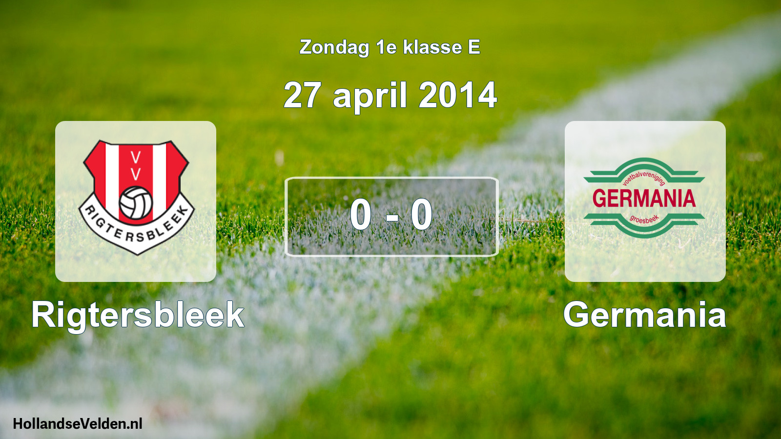 Total number of matches played: Rigtersbleek - Germania 0 - 0 (27 April 2014)