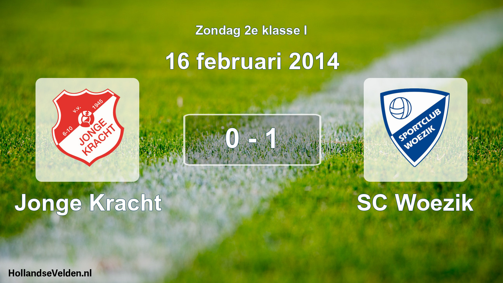 Total number of matches played: Jonge Kracht - SC Woezik 0 - 1 (16 February 2014)