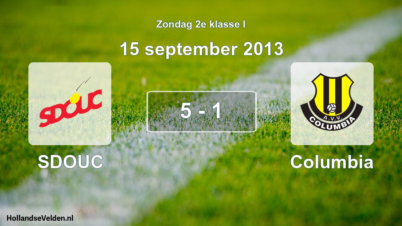 Total number of matches played: SDOUC - Columbia 5 - 1 (15 September 2013)