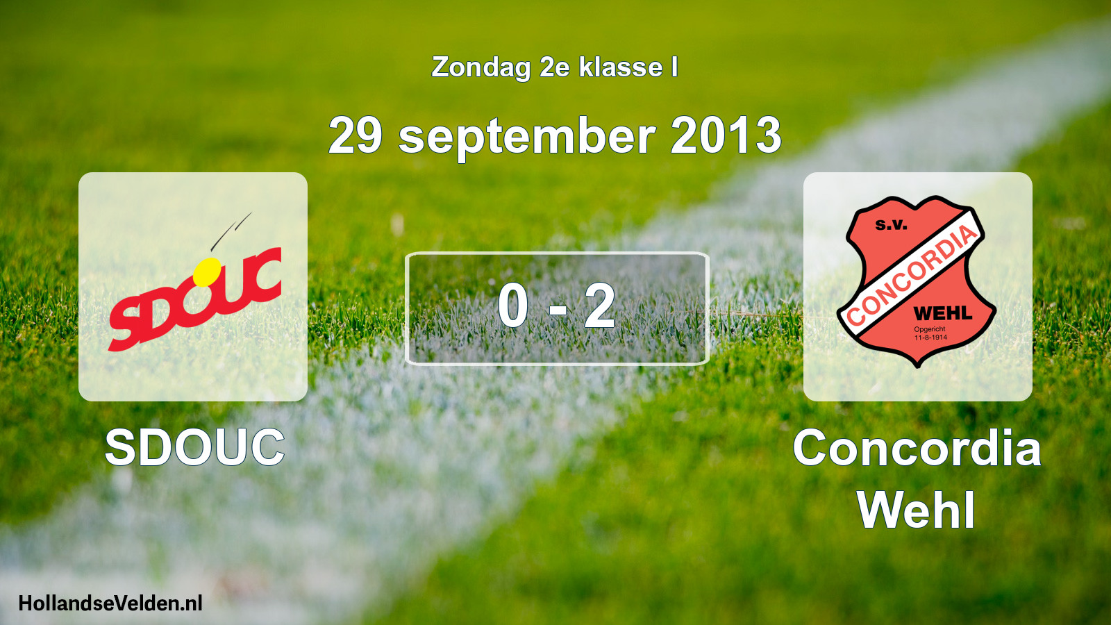 Total number of matches played: SDOUC - Concordia Wehl 0 - 2 (29 September 2013)