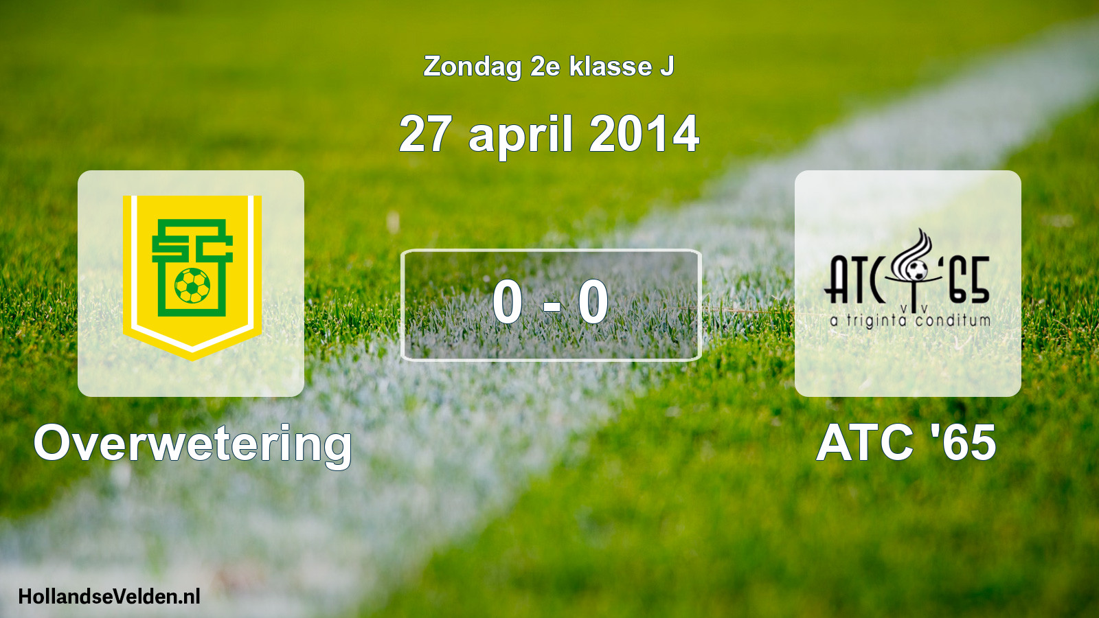 Total number of matches played: Overwetering - ATC '65 0 - 0 (27 April 2014)