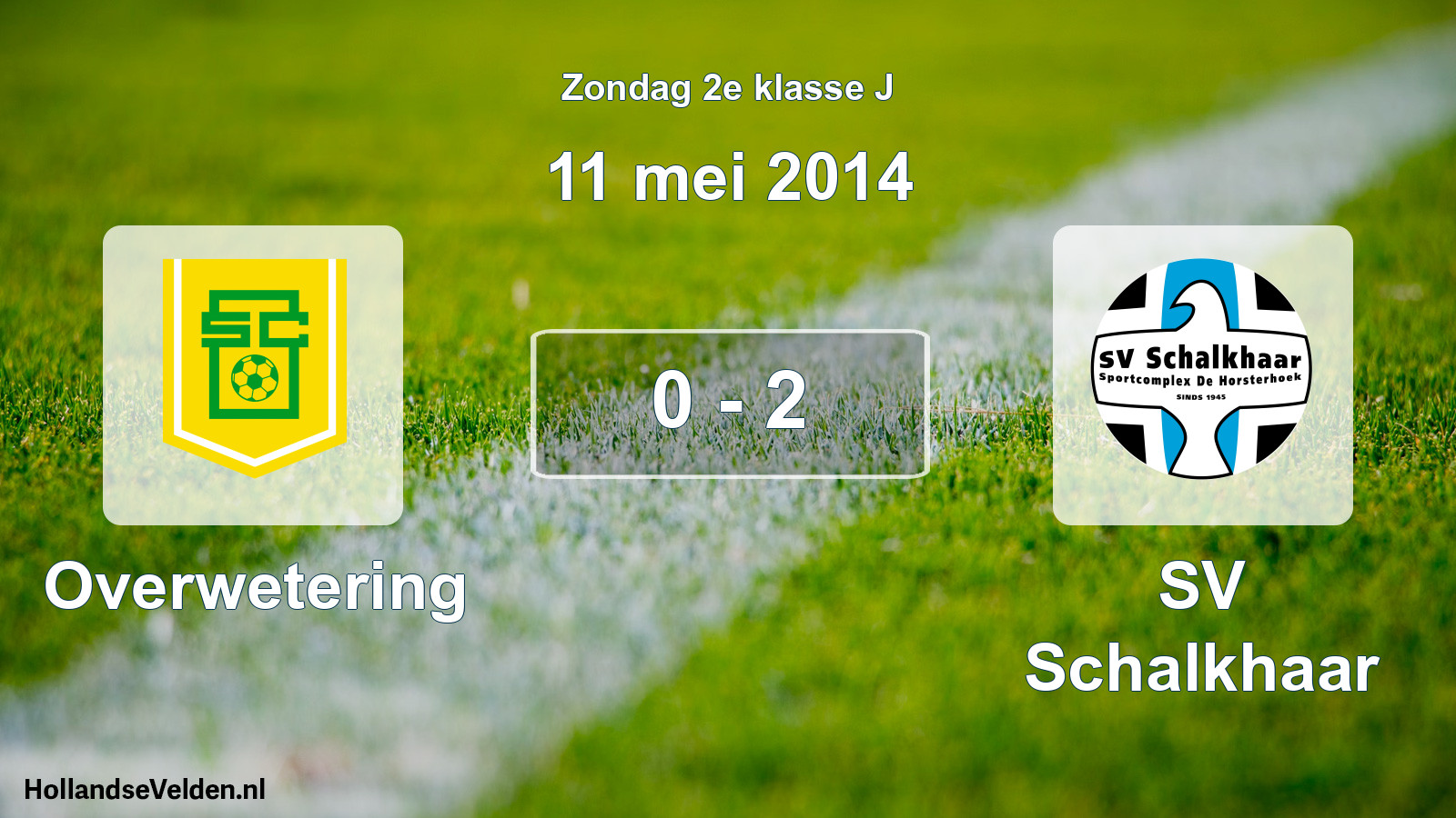 Total number of matches played: Overwetering - SV Schalkhaar 0 - 2 (11 May 2014)