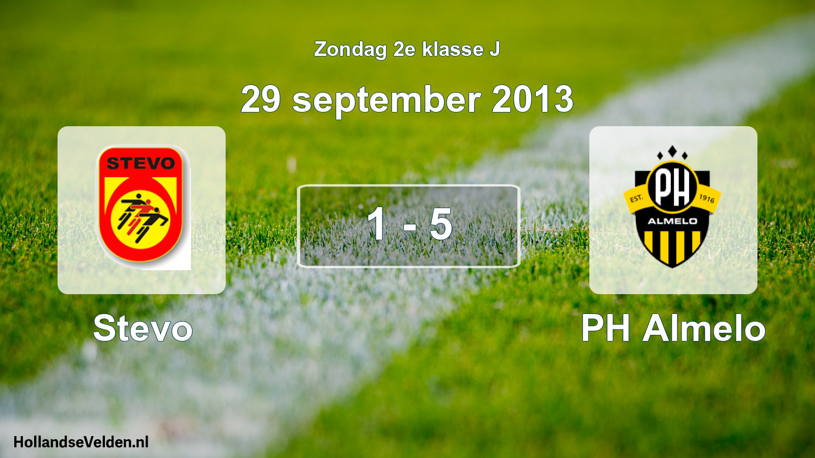 Total number of matches played: Stevo - PH Almelo 1 - 5 (29 September 2013)