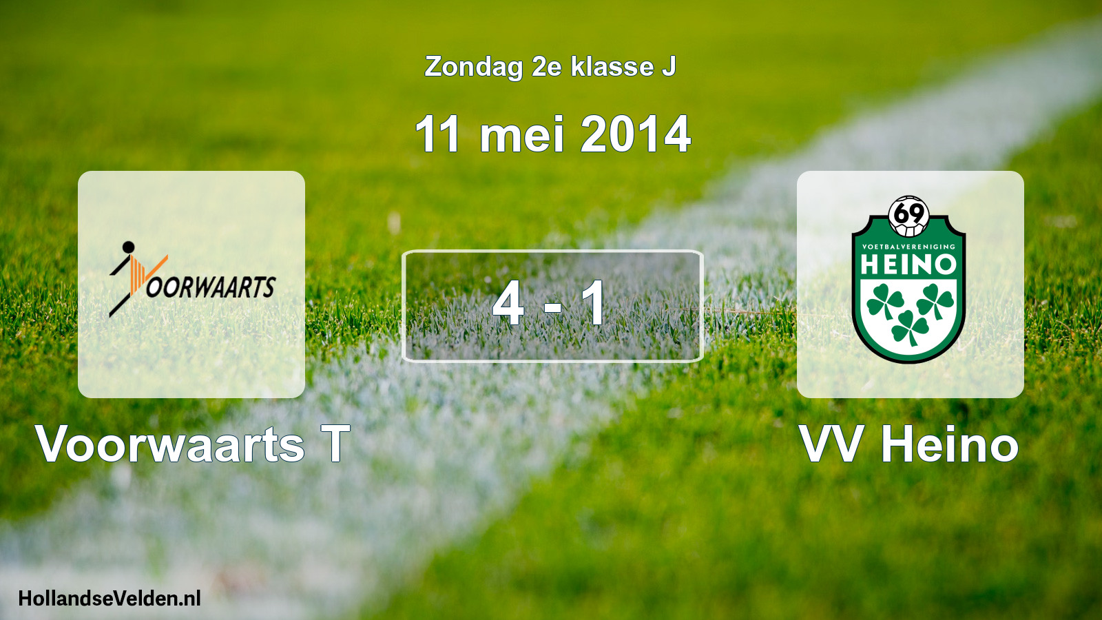 Total number of matches played: Voorwaarts T - VV Heino 4 - 1 (11 May 2014)