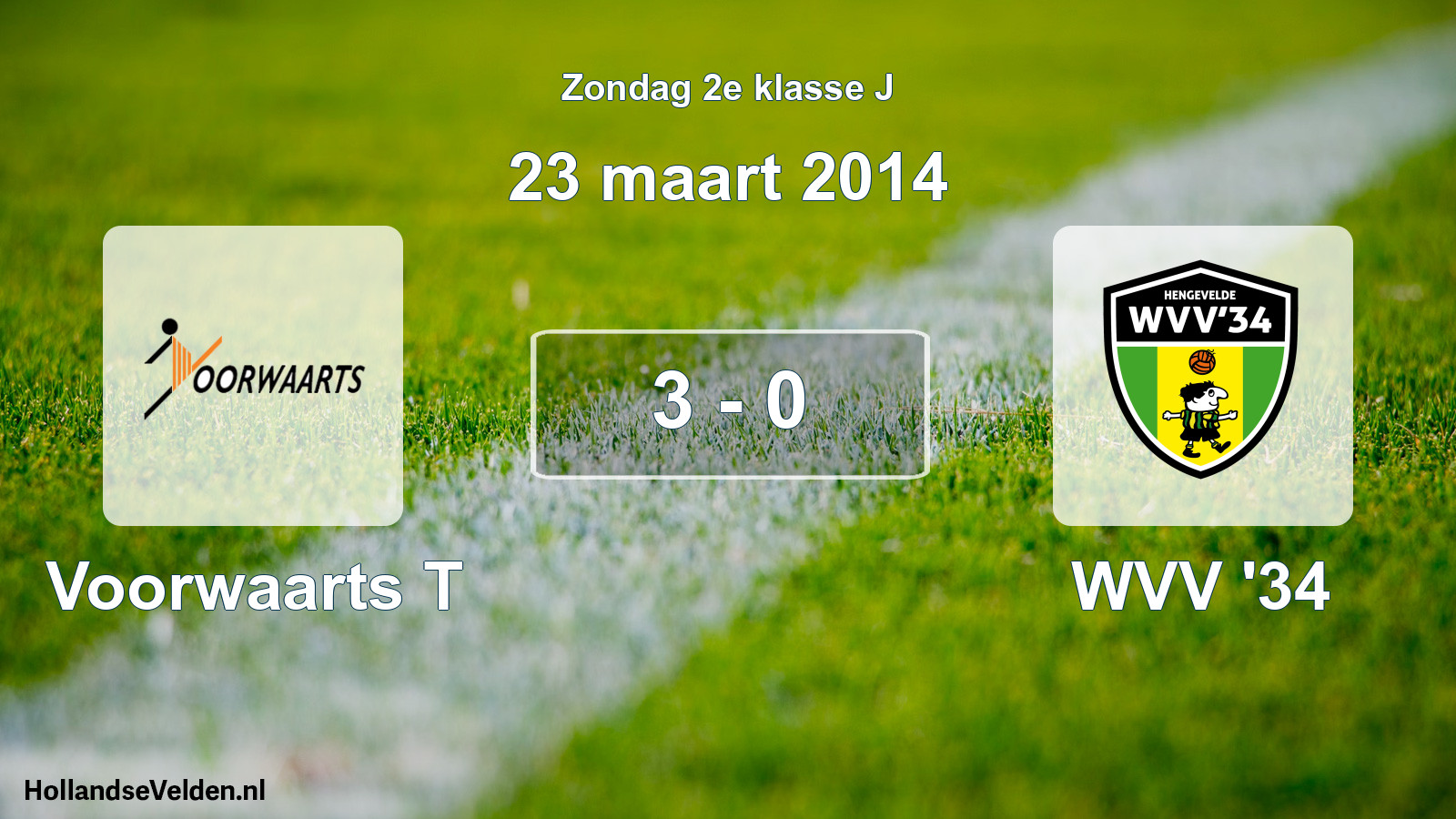 Total number of matches played: Voorwaarts T - WVV '34 3 - 0 (23 March 2014)