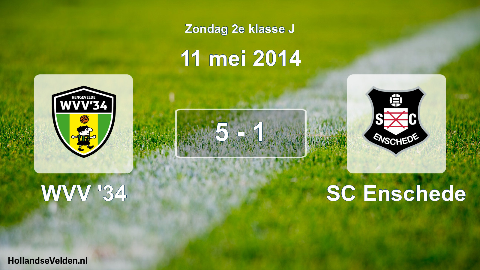 Total number of matches played: WVV '34 - SC Enschede 5 - 1 (11 May 2014)