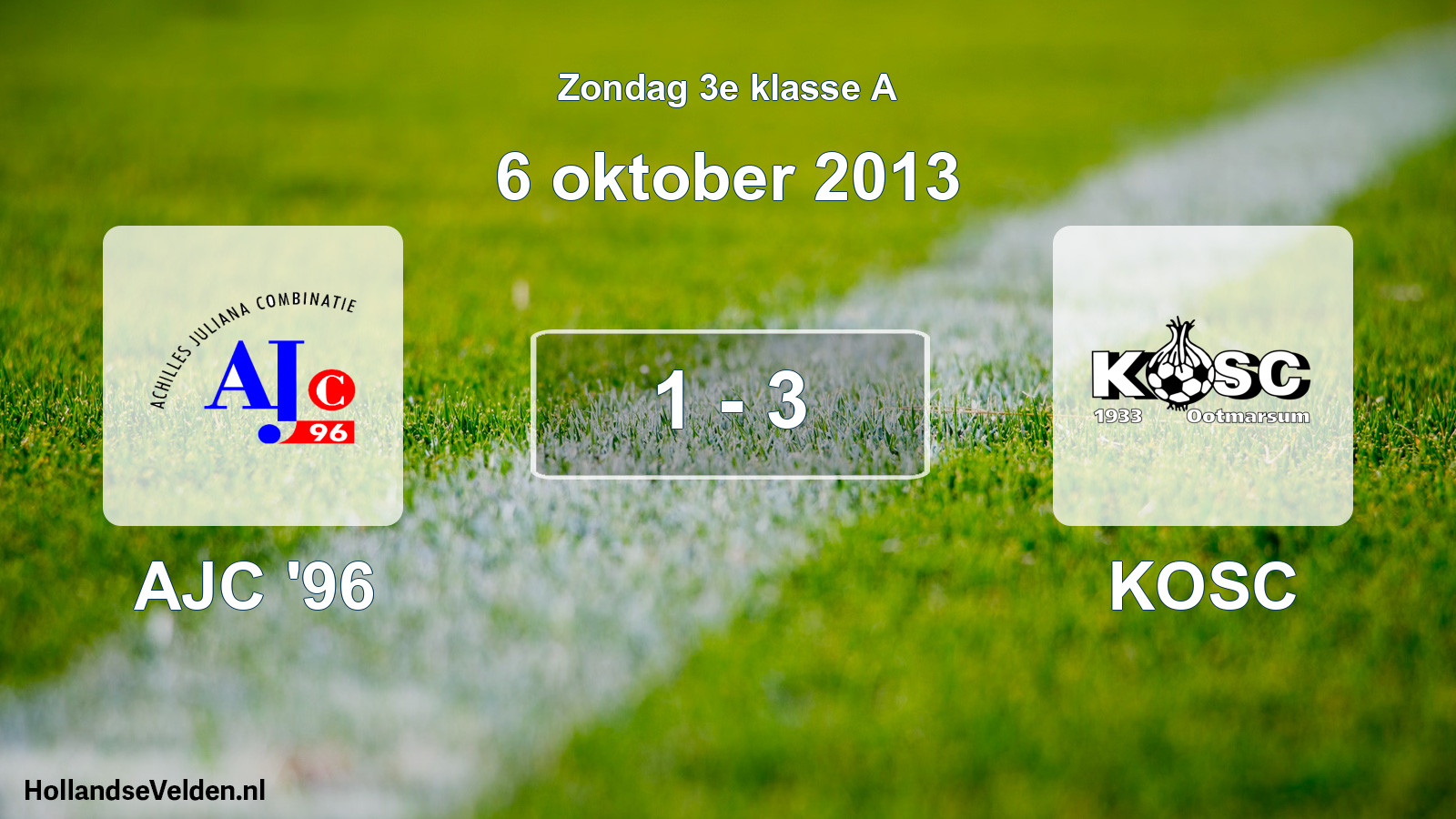 Total number of matches played: AJC '96 - KOSC 1 - 3 (6 October 2013)