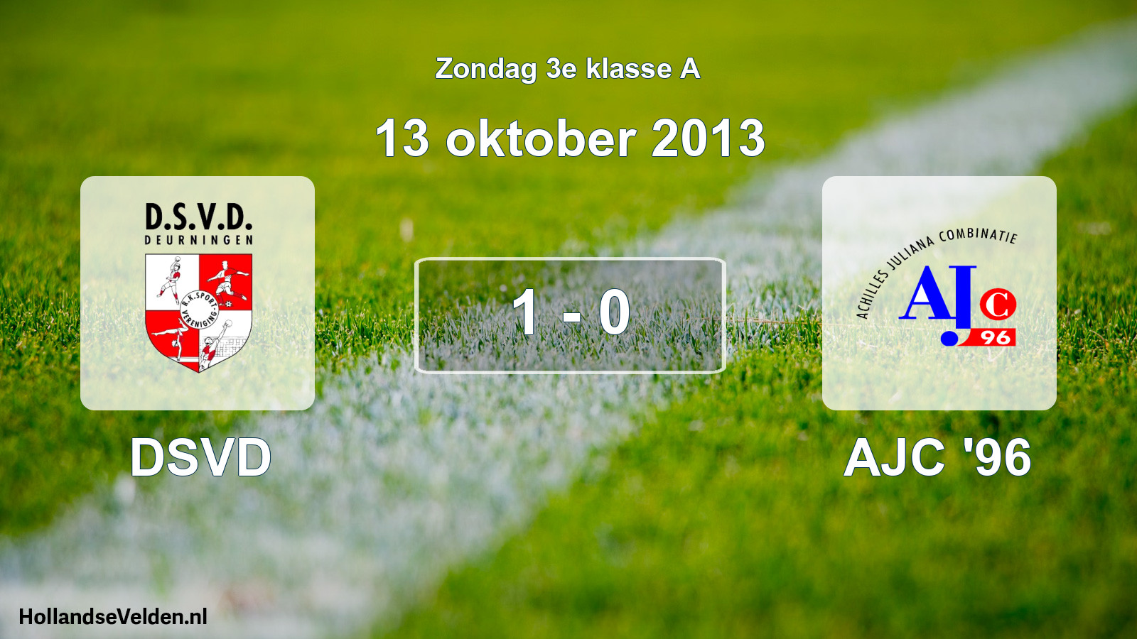 Total number of matches played: DSVD - AJC '96 1 - 0 (13 October 2013)