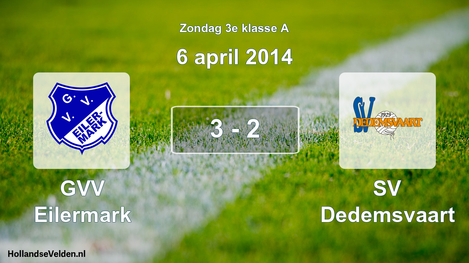 Total number of matches played: GVV Eilermark - SV Dedemsvaart 3 - 2 (6 April 2014)