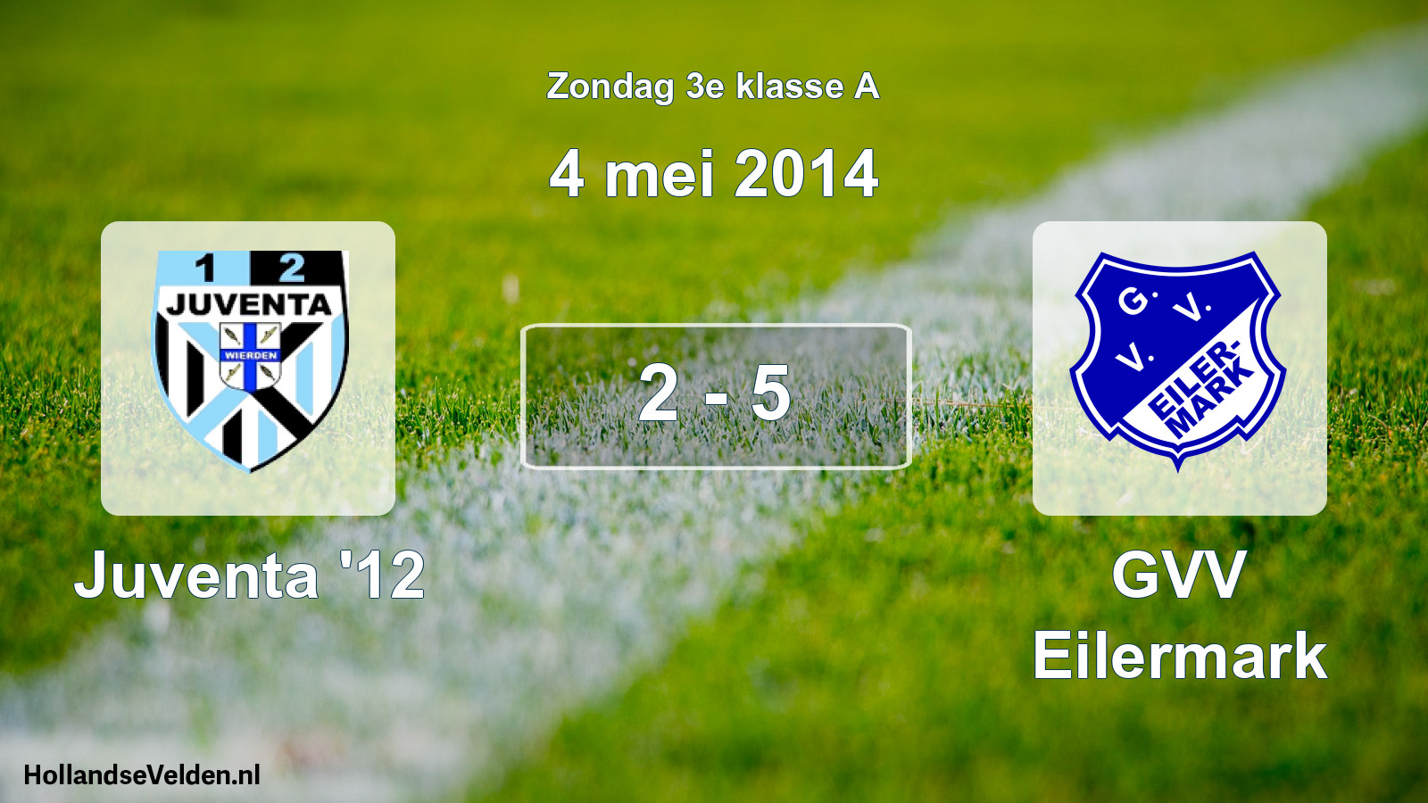 Total number of matches played: Juventa '12 - GVV Eilermark 2 - 5 (4 May 2014)