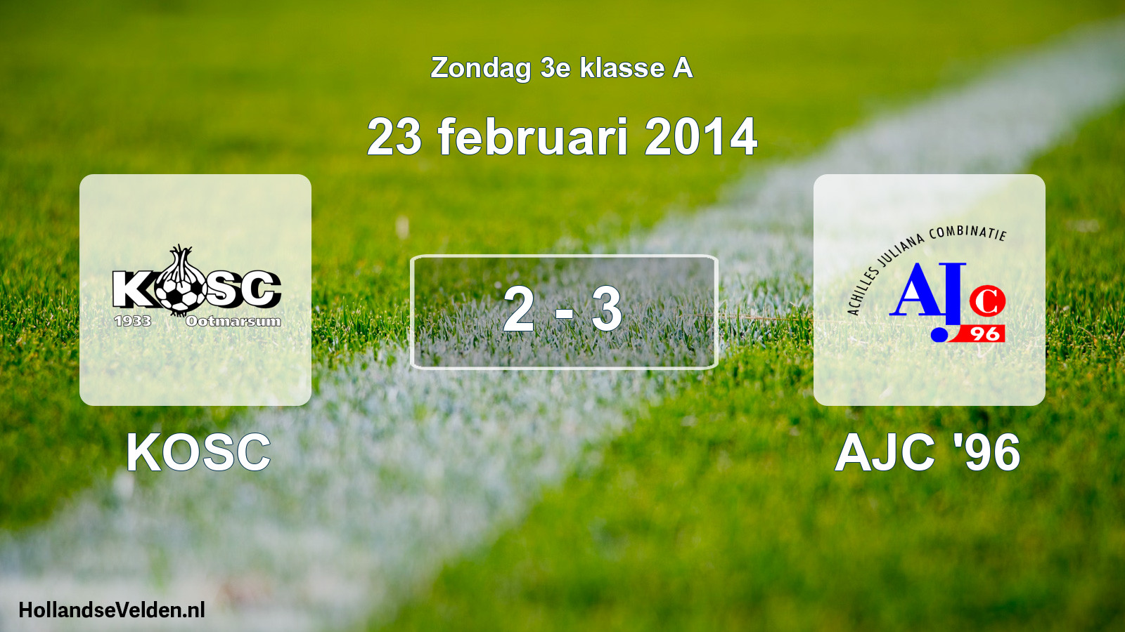 Total number of matches played: KOSC - AJC '96 2 - 3 (23 February 2014)