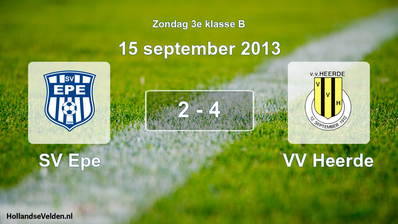 Total number of matches played: SV Epe - VV Heerde 2 - 4 (15 September 2013)