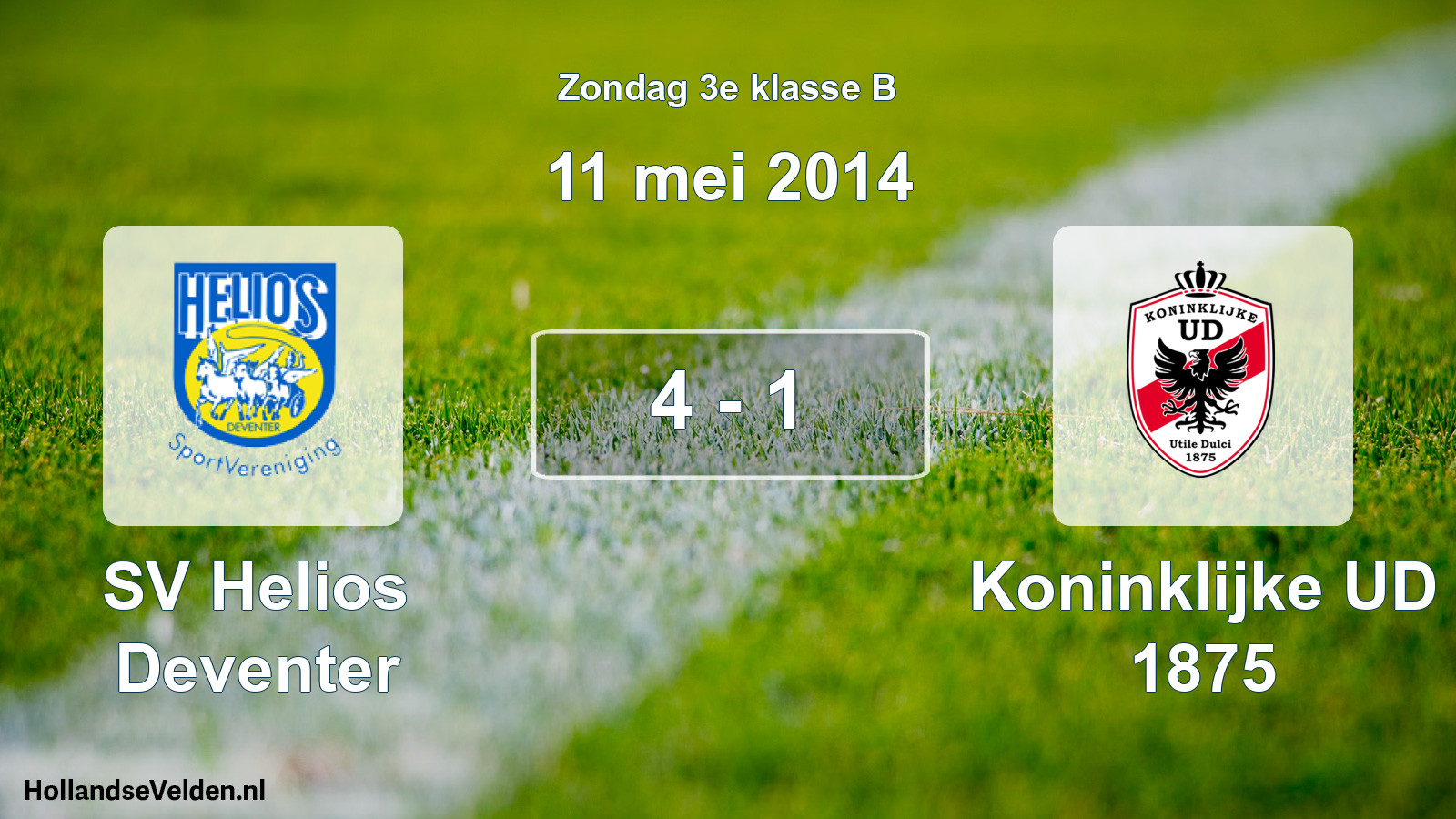 Total number of matches played: SV Helios Deventer - Koninklijke UD 1875 4 - 1 (11 May 2014)