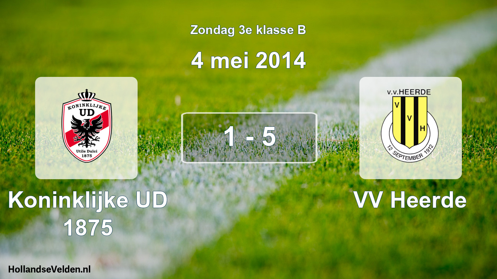 Total number of matches played: Koninklijke UD 1875 - VV Heerde 1 - 5 (4 May 2014)