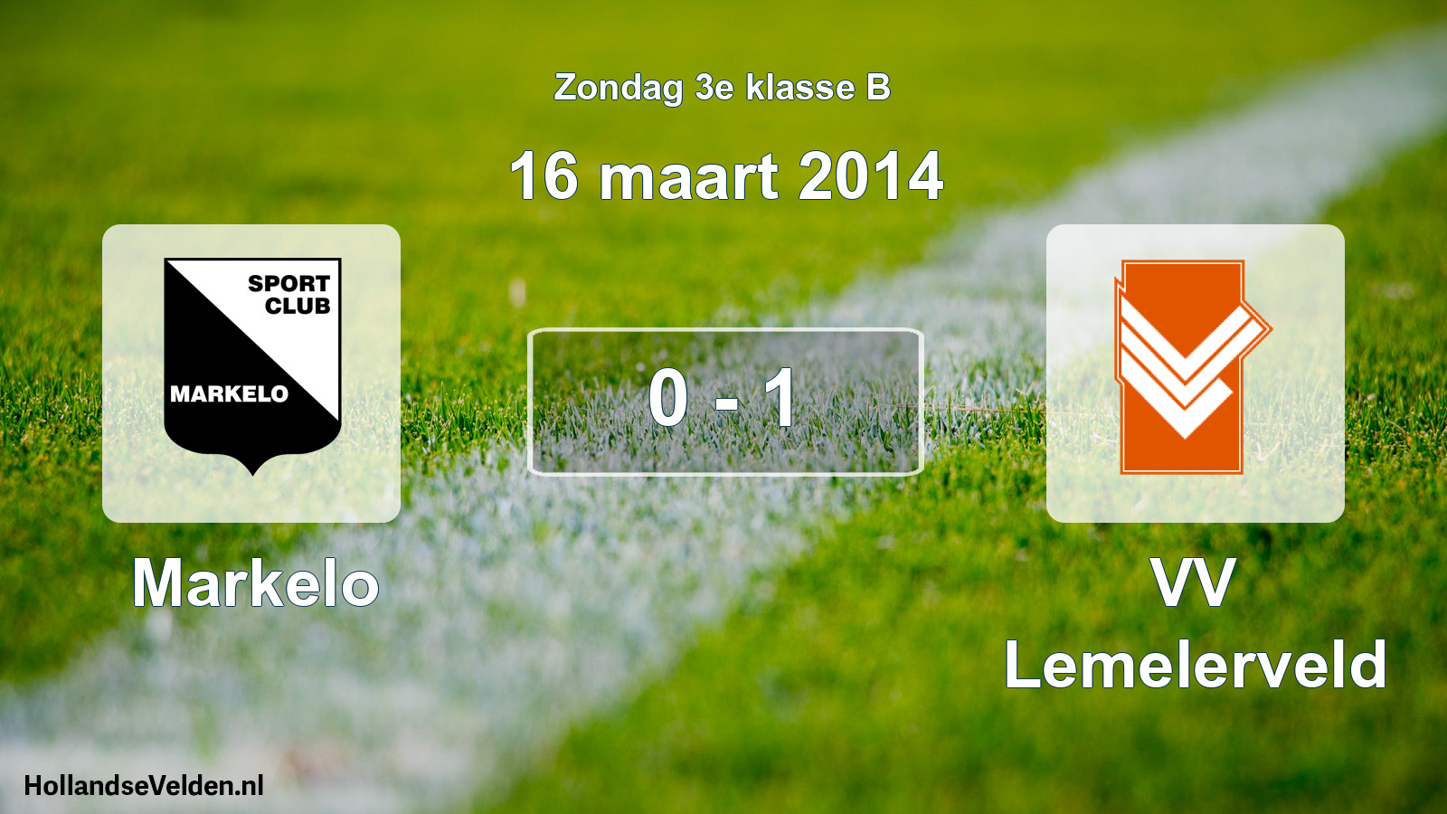 Total number of matches played: Markelo - VV Lemelerveld 0 - 1 (16 March 2014)