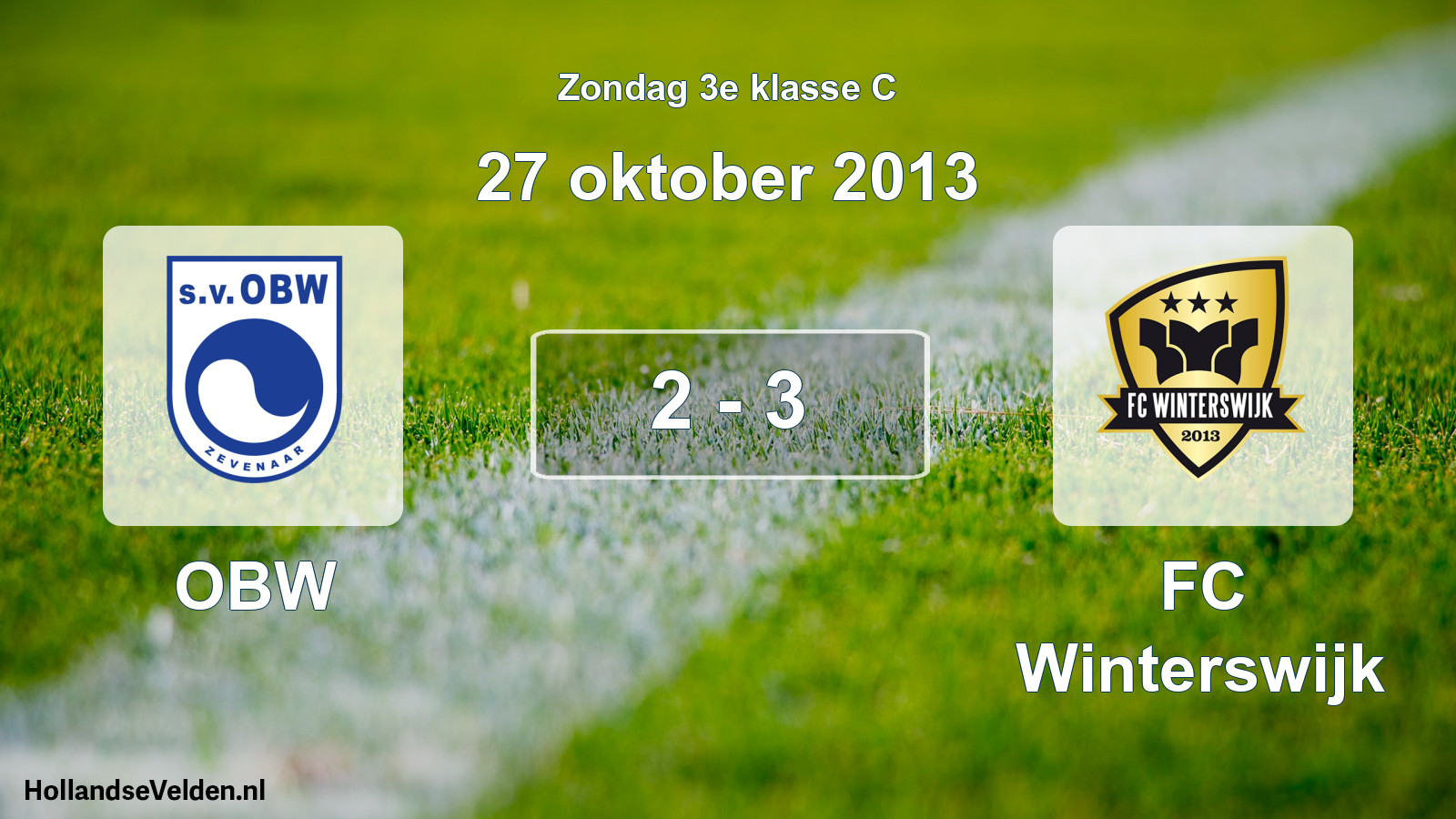 Total number of matches played: OBW - FC Winterswijk 2 - 3 (27 October 2013)
